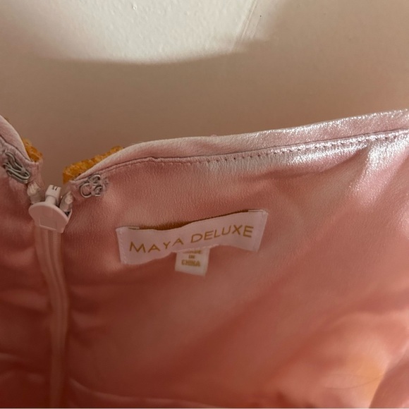 Maya Deluxe Sequin Heart Dress in Pink sz 8 - Picture 3 of 5